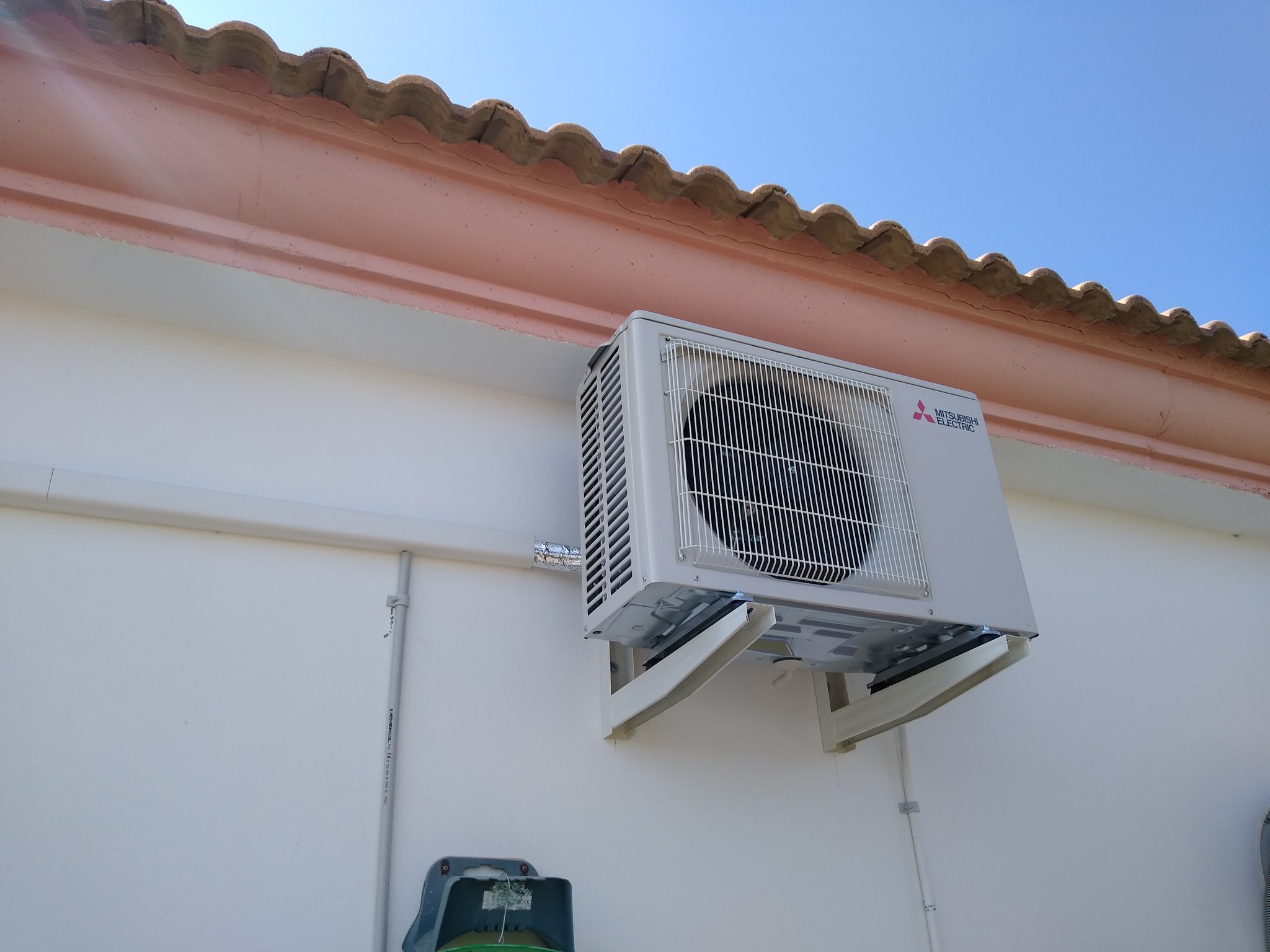 An installation of a Mitsubishi Electric multi split system. Two interior units …